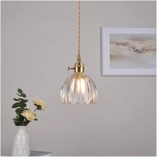 Vintage Pendant Light Fixture Glass Hanging Lamp Carousel 2
