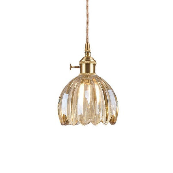Vintage Pendant Light Fixture Glass Hanging Lamp Carousel 9