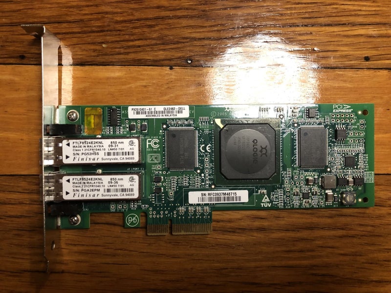 Dell QLogic QLE2462-DELL 4Gb SFP+ Dual Port Full Height Fibre HBA Carousel 2