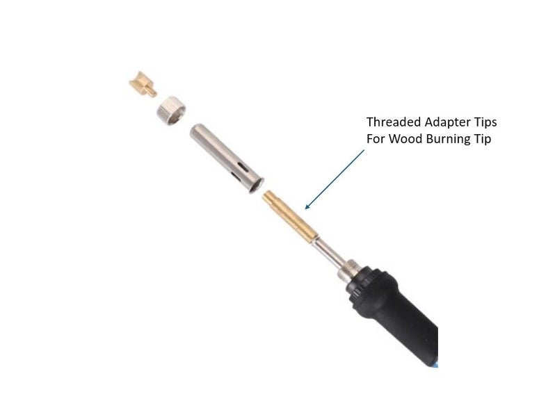 PTN Wood Burning Tool Sleeve Adapter Soldering Iron Head Pyrography Embossing Carousel 3
