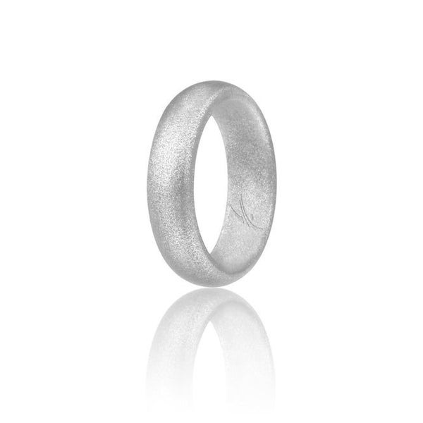 ROQ Silicone Ring - Dome Style - Silver by ROQ for Women - 11 mm Ring Carousel 1