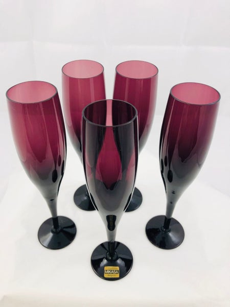 Vintage Mikasa Crystal Champagne Flutes (18535)62986061072387111