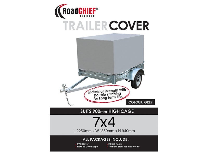7ft x 4ft Trailer Cover - 900mm Cage PVC H/Duty ROADCHIEF Trailers *RRP $189.00 Carousel 2