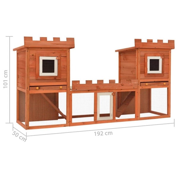 Outdoor Large Rabbit Hutch House Pet Cage Double House Oiboia Carousel 2