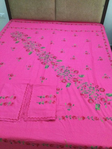 Pure Cotton bedcover/bedhseet - HAND EMBROIDERY (NEW) - Christmas gift Carousel 2