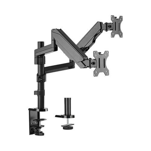 LUMI LDT16-C024 dual Gas Spring Monitor Arm pivot and swivel fits 17"-32" VESA Carousel 1