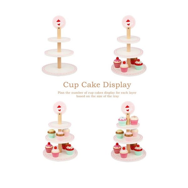 Charming Wooden 3-Layer Cupcake Tower Free Shipping | Local Stock Carousel 1