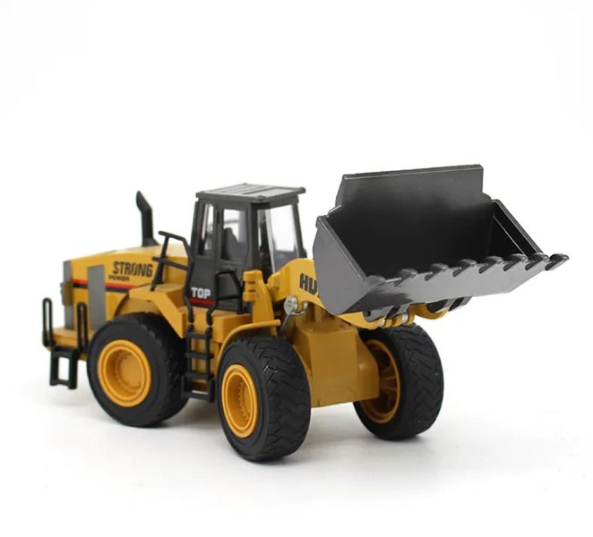 Die-cast Loader Bulldozer Model Scale, 1:40, Huina 1913 YELLOW METAL Carousel 2
