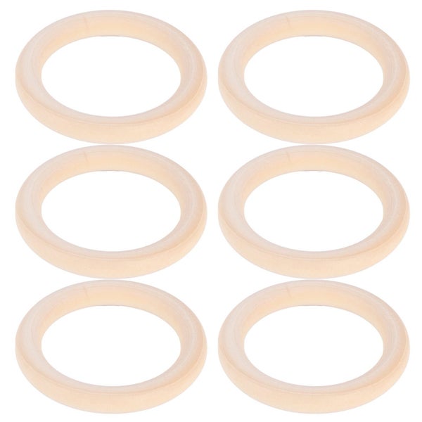 20Pcs Wood Baby Natural Teething Rings DIY(65mm ) Carousel 2