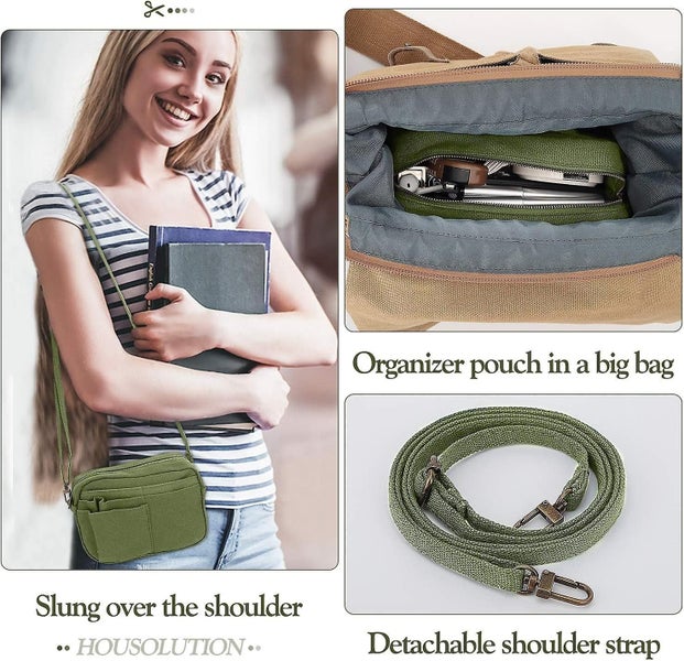 Pencil Bag, Portable Big Pencil Case For Men/women, Multi-pocket Zipper Small Po Carousel 2