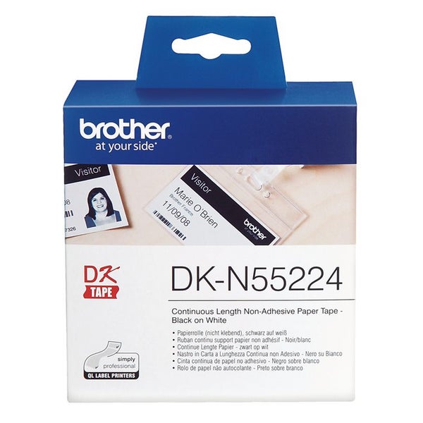 Brother Non-adhesive Paper Tape - 54 mm Width x 30.50 m Length - 1 Roll - Paper Carousel 2