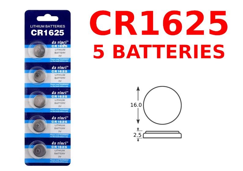 CR1625 Battery - 5 Batteries Carousel 1