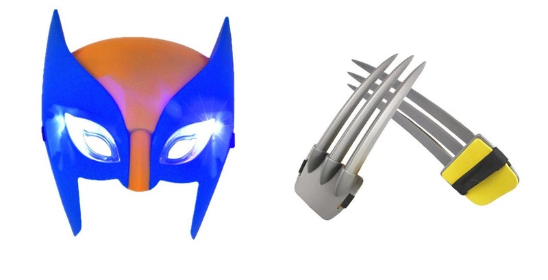 Wolverine Child Muscle Costume with Claws and Light-Up Mask - size Small Carousel 2