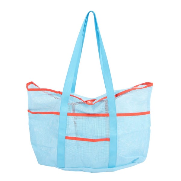 mesh swim pool bag sandproof beach bag Mesh Beach Bag Large Capacity Swimming Carousel 5