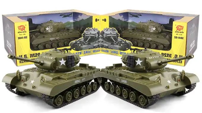 Heng long Tank 2.4G 1/30 scale RC Battle Tank Set (2pcs) SHERMAN EASY EIGHT V... Carousel 2