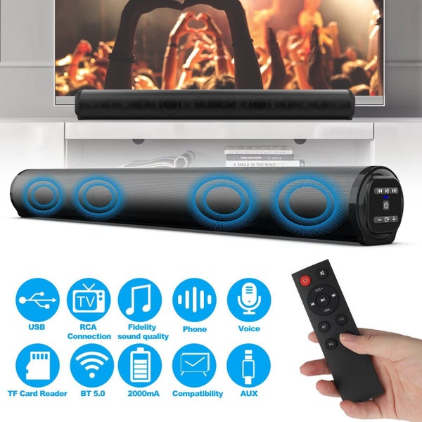 Bluetooth 5.0 Sound Bar Wireless TV Soundbar Home Speaker Subwoofer for Smart TV Carousel 1