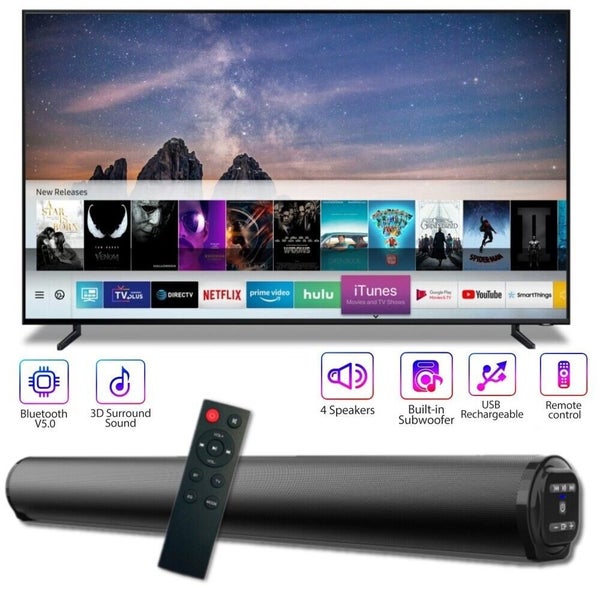 Bluetooth 5.0 Sound Bar Wireless TV Soundbar Home Speaker Subwoofer for Smart TV Carousel 6