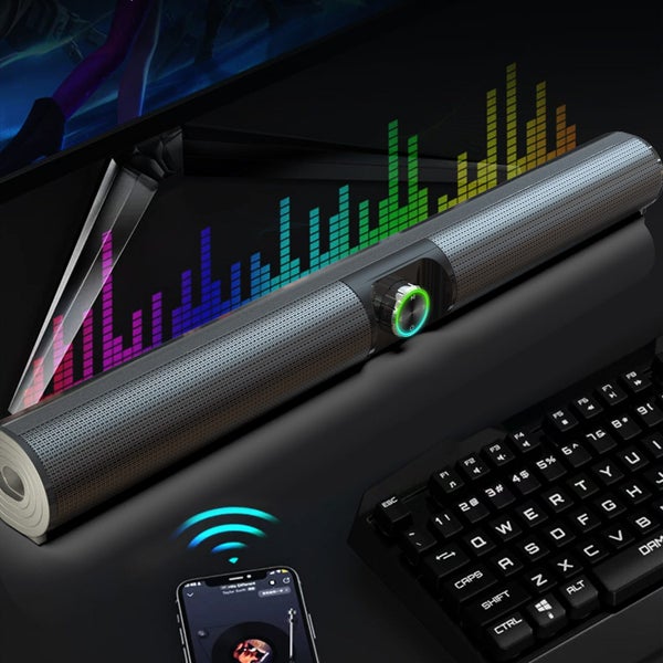 Wireless Bass Subwoofer TV Soundbar,Two-Channel Bluetooth Speaker,TV PC Soundbar Carousel 2