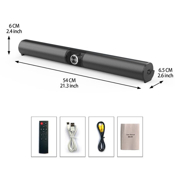 Wireless Bass Subwoofer TV Soundbar,Two-Channel Bluetooth Speaker,TV PC Soundbar Carousel 7