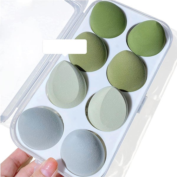2 Pack 8PCS Cosmetic Puff Set Makeup Sponge Green | Free Shipping | Local Stock Carousel 1