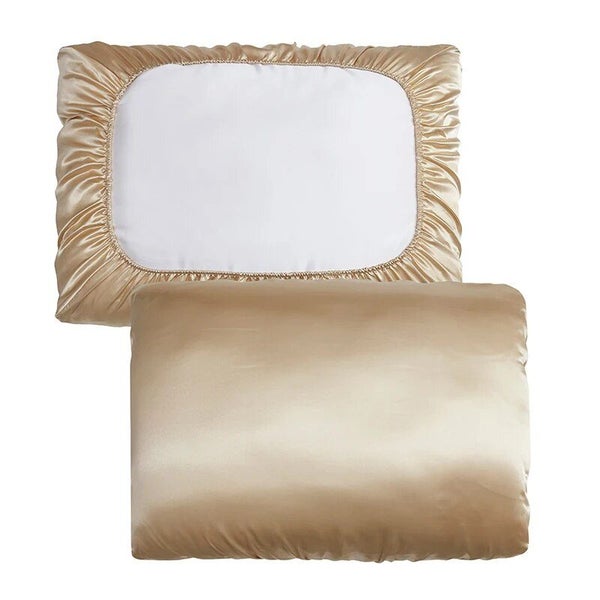 Soft And Breathable Satin Pillowcase With Elastic Cord - Carousel 1