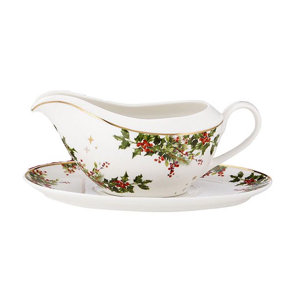 Ashdene Kitchen Magic of Christmas Gravy Boat Sauce Jug Saucer Carousel 1