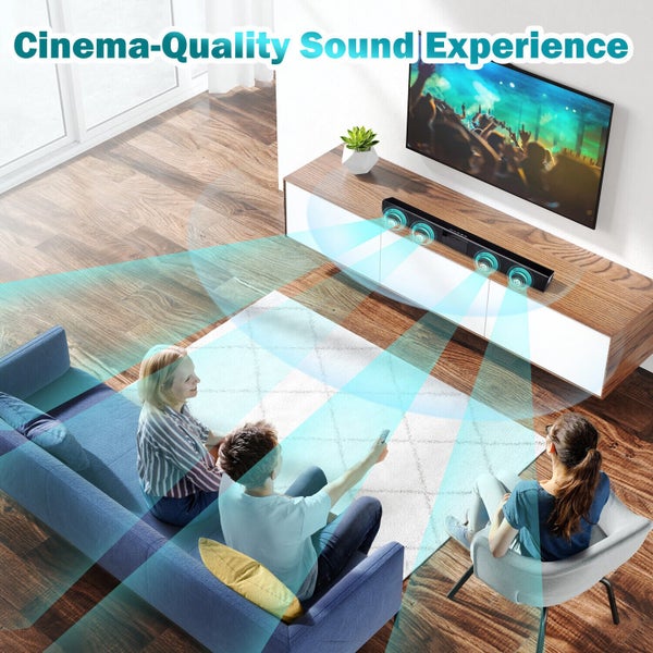 Bluetooth Sound Bar Wired Wireless Bass Subwoofer TV Speaker Remote Soundbar Carousel 2