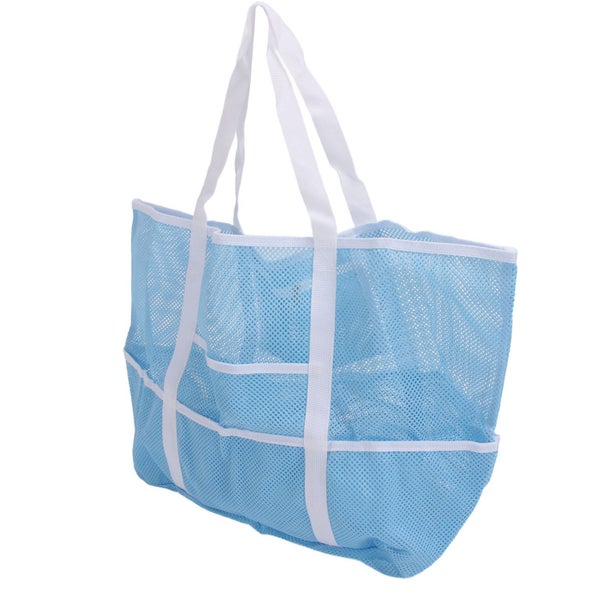 large mesh beach bag mesh pool bag mesh swimming bag 8 pockets mesh beach bag Carousel 1