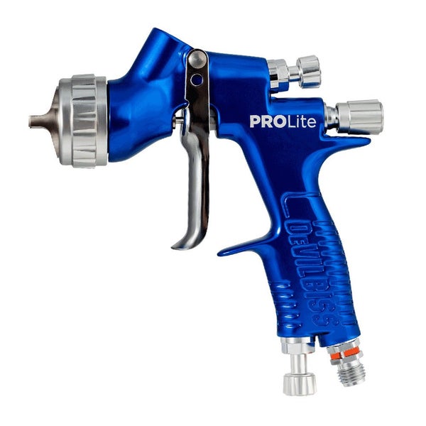 DEVILBISS Pro Lite 1.4mm Fluid Tip GTE10 Air Cap Spray Paint Gun Blue Carousel 1