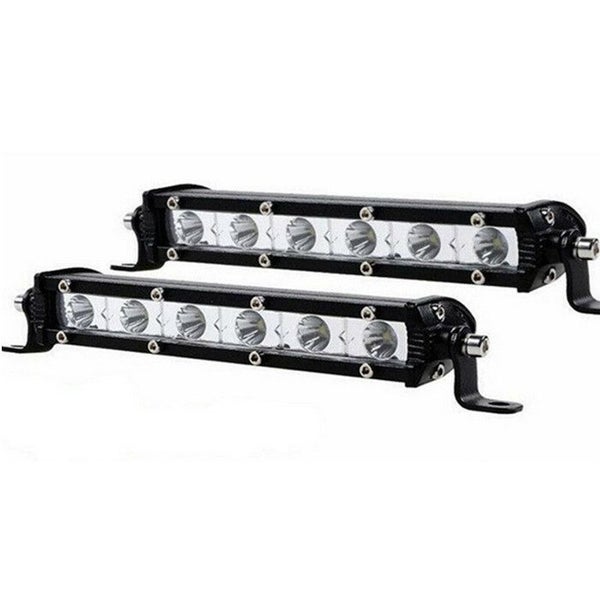 2X 7" 36W Spot LED Light Bar CREE Super Slim Offroad Work Lamp 12V 24V Carousel 1