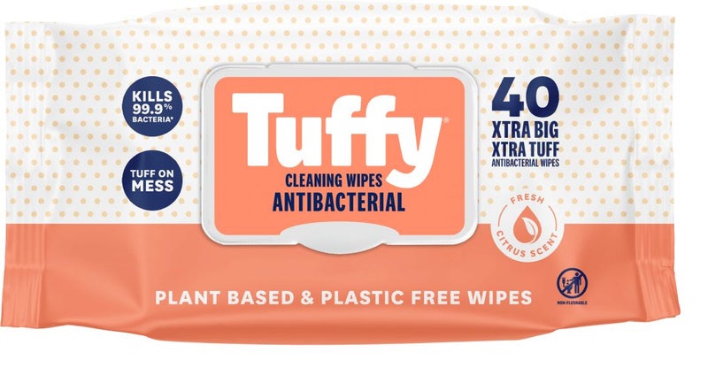 Tuffy XL Antibacterial Wipes-40 Sheets-Pack Carousel 1