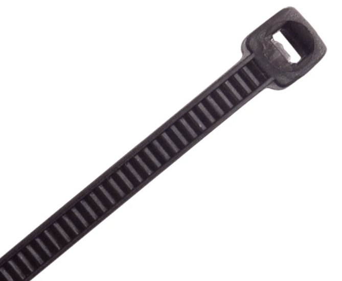 Cabac Nylon Cable Tie UV Black-200 X 4.8MM-100 (Packet) Carousel 1