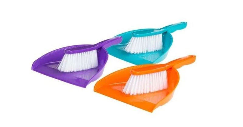 Browns Dustpan and Brush Set Assorted Colours-200mm-Each Carousel 1