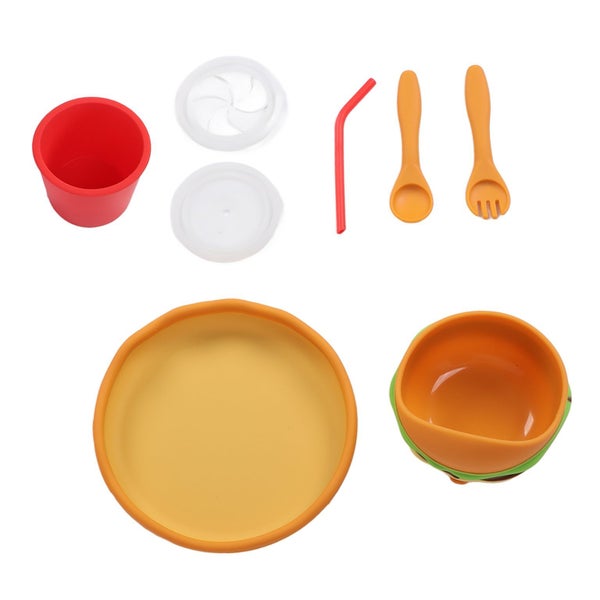 silicone pizza baby feeder cup Pizza Baby Feeder Bowl Silicone Multi Functional Carousel 2