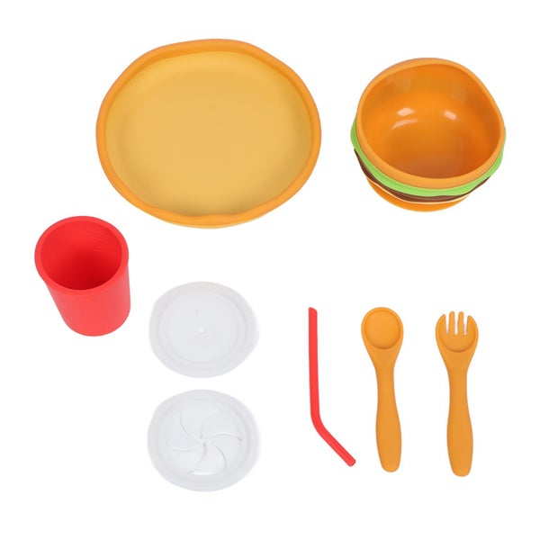 silicone pizza baby feeder cup Pizza Baby Feeder Bowl Silicone Multi Functional Carousel 5