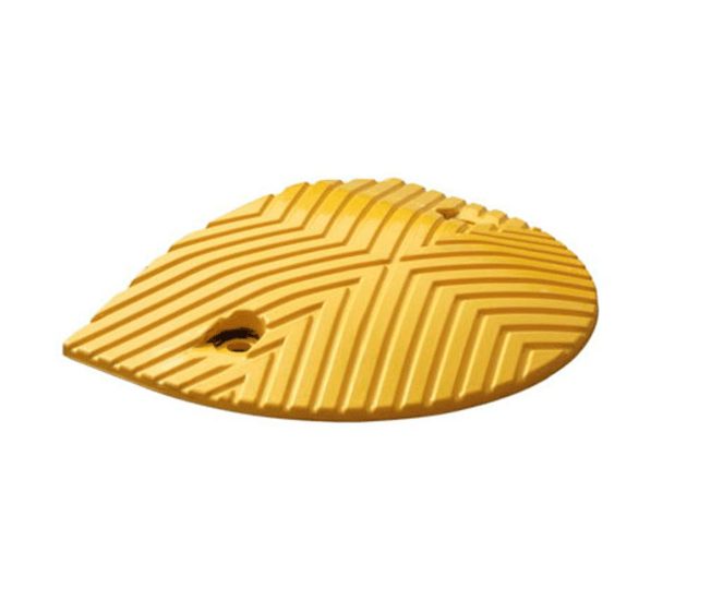 Rubber Speed Hump End, 400L x 250W x 50H Yellow (Each) Carousel 1