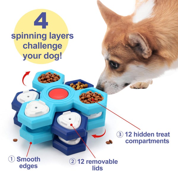 Slow Feeder Dog Bowl PC Interactive Pet Toy Four Layer Design for Pet Eating Carousel 2