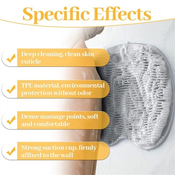 2PCS Hands-Free Back Scrubber,Wall Mounted Back Scrubber for Shower Carousel 6