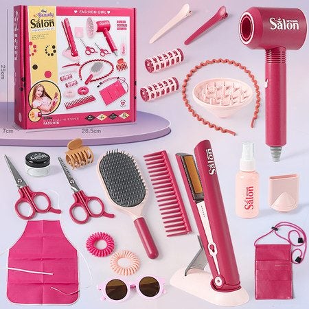 Kids Toys Hairdressing Set Beauty Toys Pretend Play Carousel 1