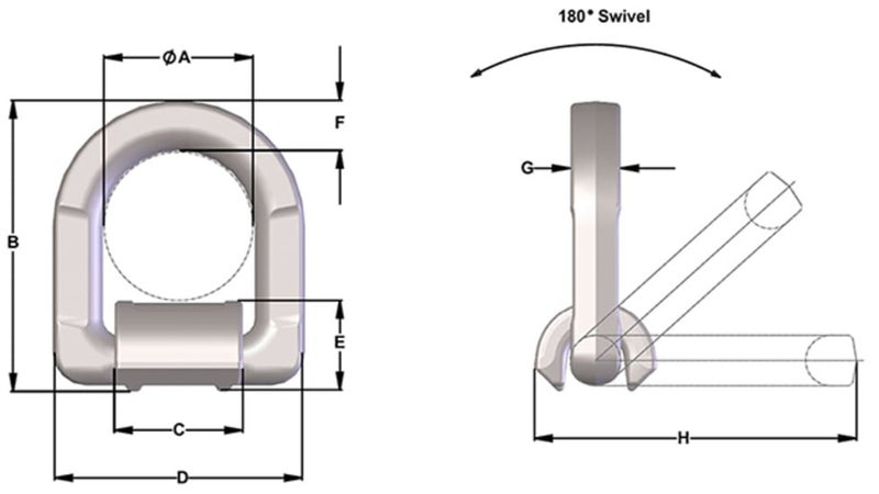 Townley Grade 100 Weld-On 2.5T WLL (Each) Carousel 2