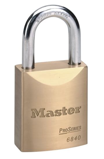 Master Lock 6840 Solid Brass Padlock-44 x 8 x 30mm-Keyed Different (Each) Carousel 1