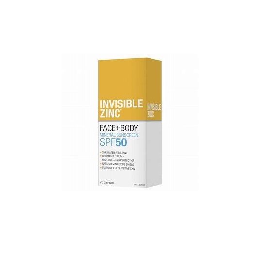 Invisible Zinc Face and Body Mineral Sunscreen 75g Carousel 1