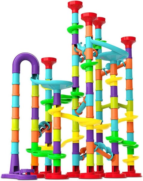 142Pcs Piece DIY Marble Run Race Set Carousel 2