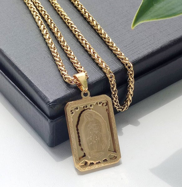 (18K Gold Filled) Virgin Mary Pendant Necklace NSS12ZX-7 Carousel 2