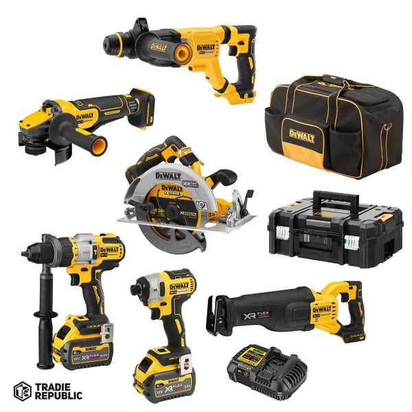 DeWalt Cordless Tool Combo Kit 6 Piece 18-54 Volt, 6Ah Carousel 1