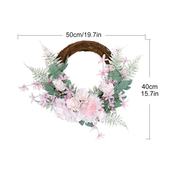 wall hanging wreath artificial garland Spring Simulation Wreath European Wedding Carousel 2