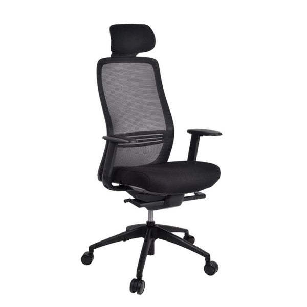Konfurb Luna High Back Ergonomic Chair with Nylon Base, Arm Rest, Head Rest, ... Carousel 1