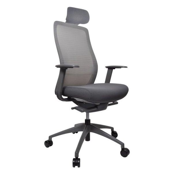 Konfurb Luna High Back Ergonomic Chair with Nylon Base, Arm Rest, Head Rest, ... Carousel 1