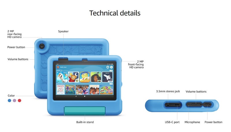 All-New Amazon Fire 7" Kids Tablet 16GB with Kid-Proof Case - Purple Carousel 6