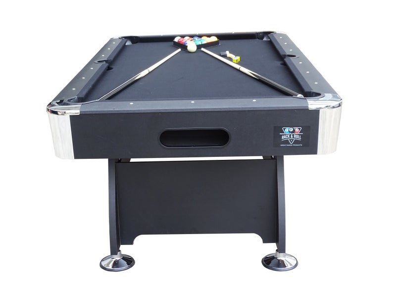 Assembled 7Ft Pool Table Black With Auto Ball Return - Ultimate Package Deal62993530446850112